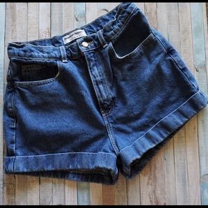 American Apparel High Waisted Denim Shorts!